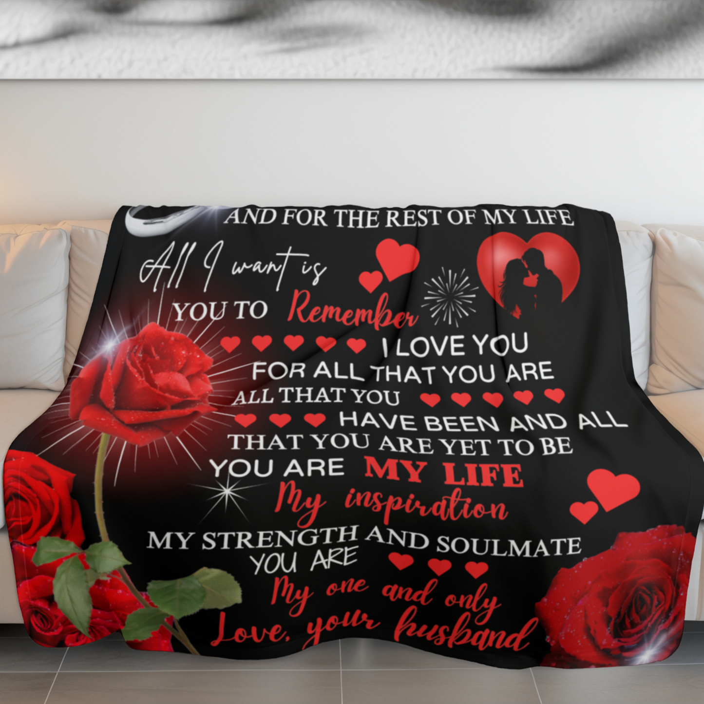 To My Wife | You Are My Life Fleece | Sherpa Blanket