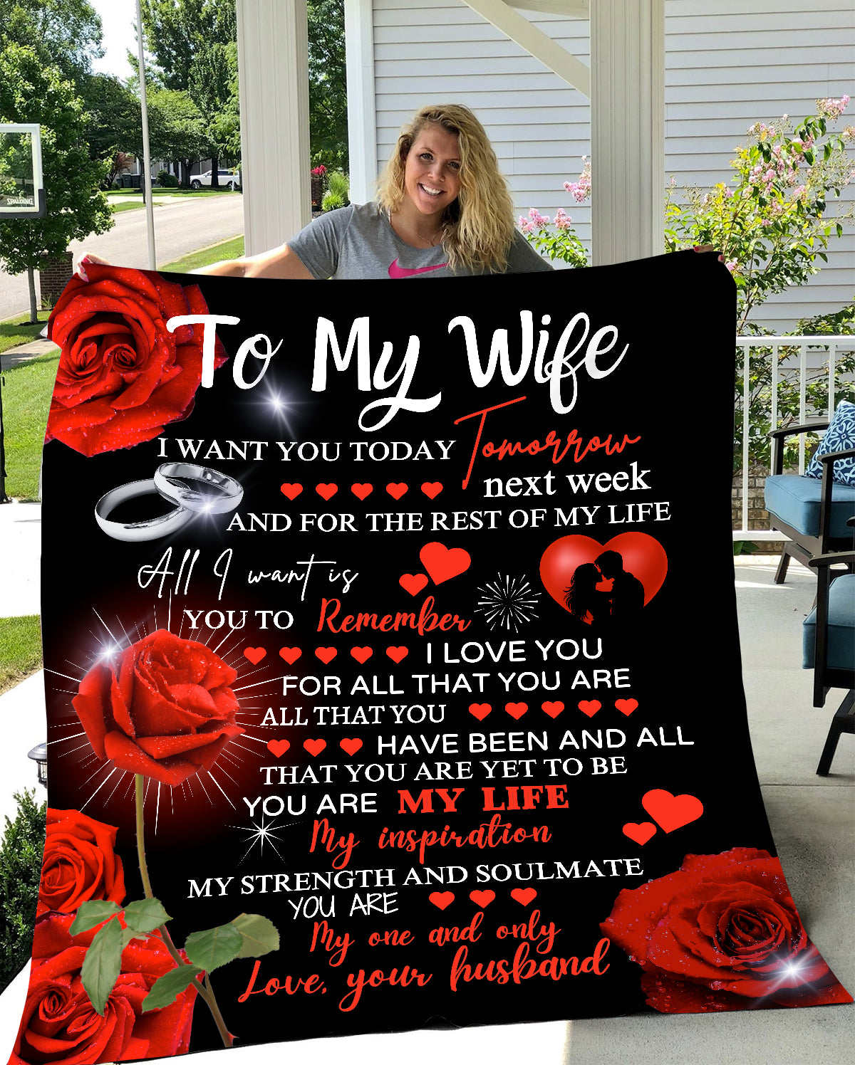 To My Wife | You Are My Life Fleece | Sherpa Blanket