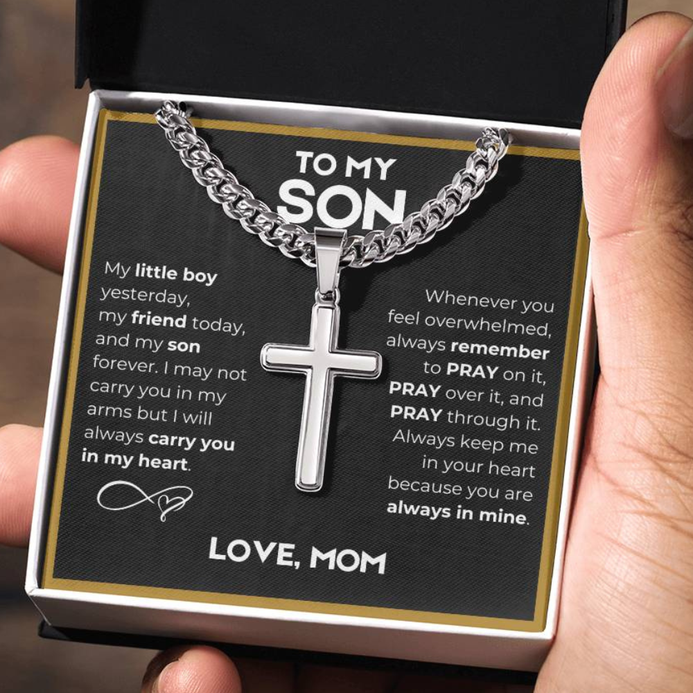 To My Son | Always In My Heart | Chain With Artisan Cross