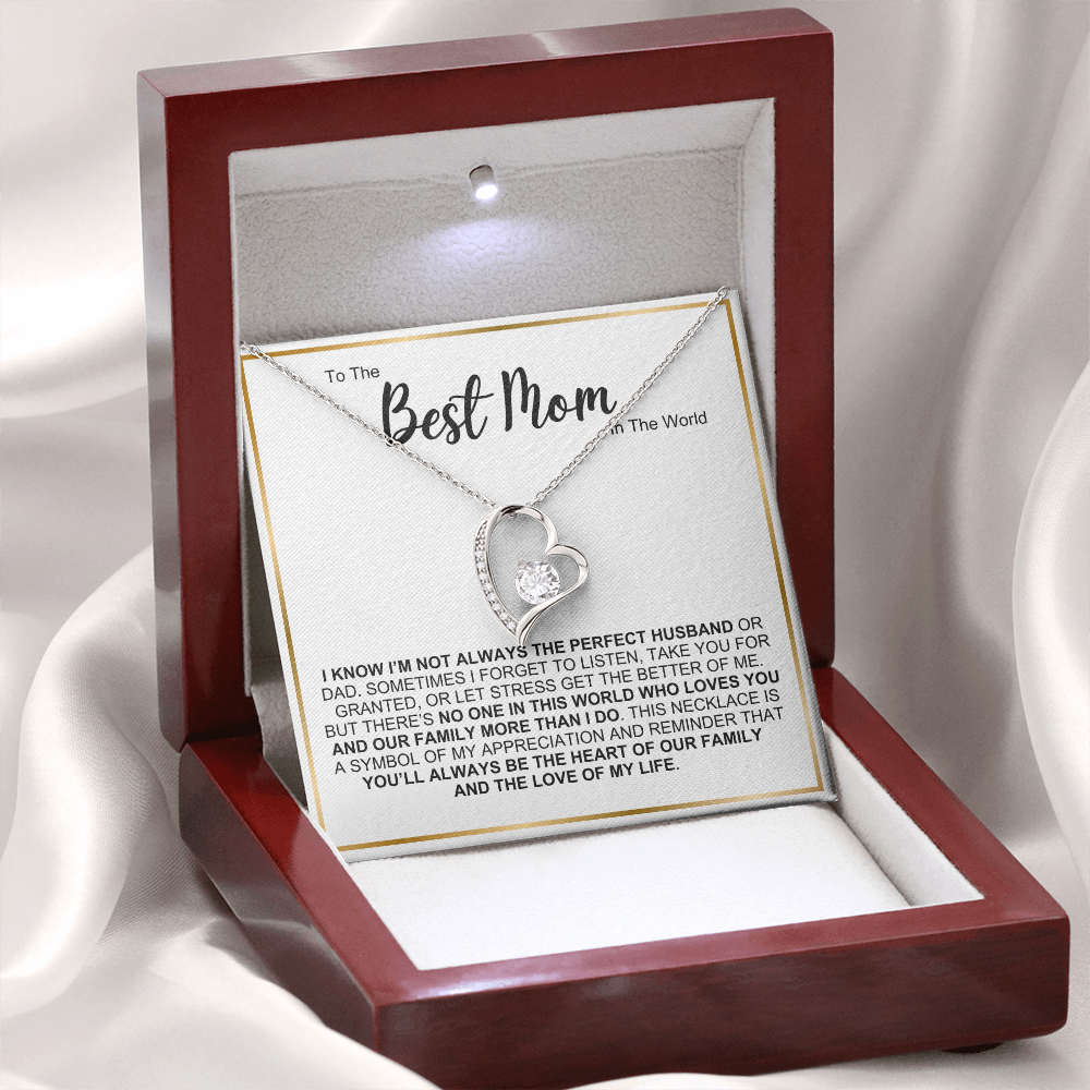 To The Best Mom In The World Forever Love Necklace