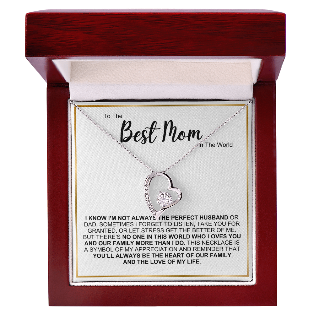To The Best Mom In The World Forever Love Necklace