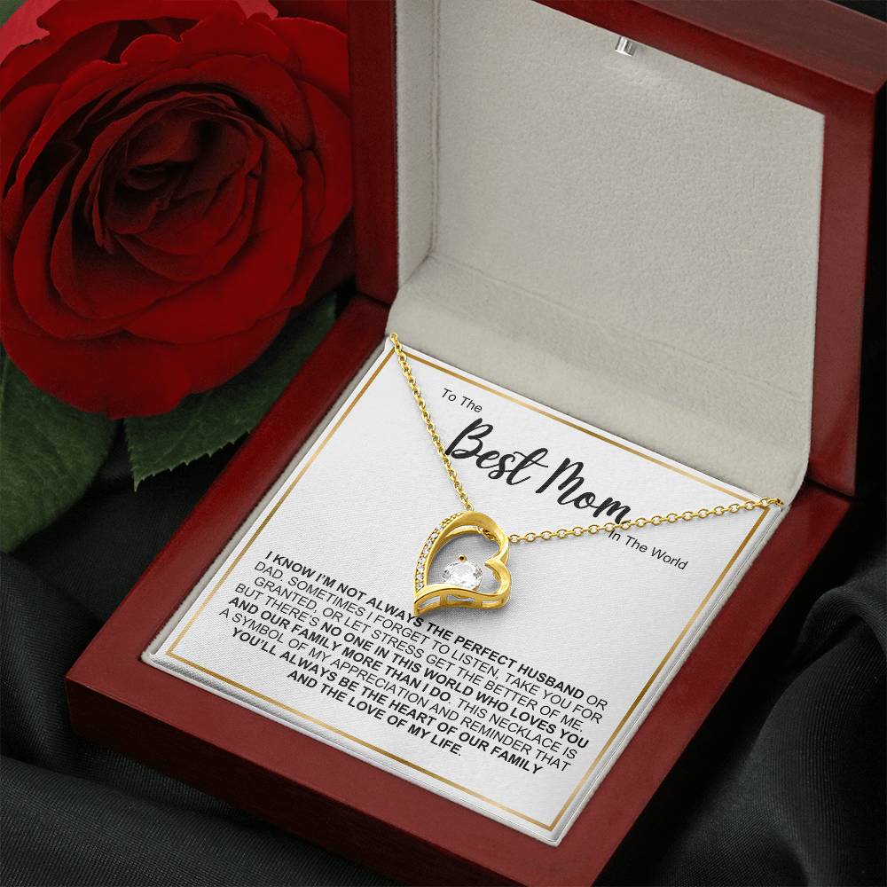 To The Best Mom In The World Forever Love Necklace