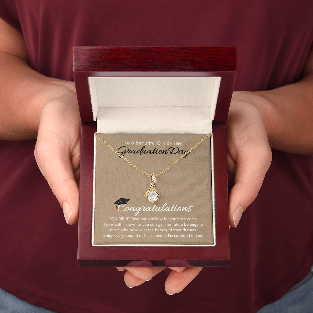 Graduation Day Congratulations Daughter Alluring Beauty Necklace