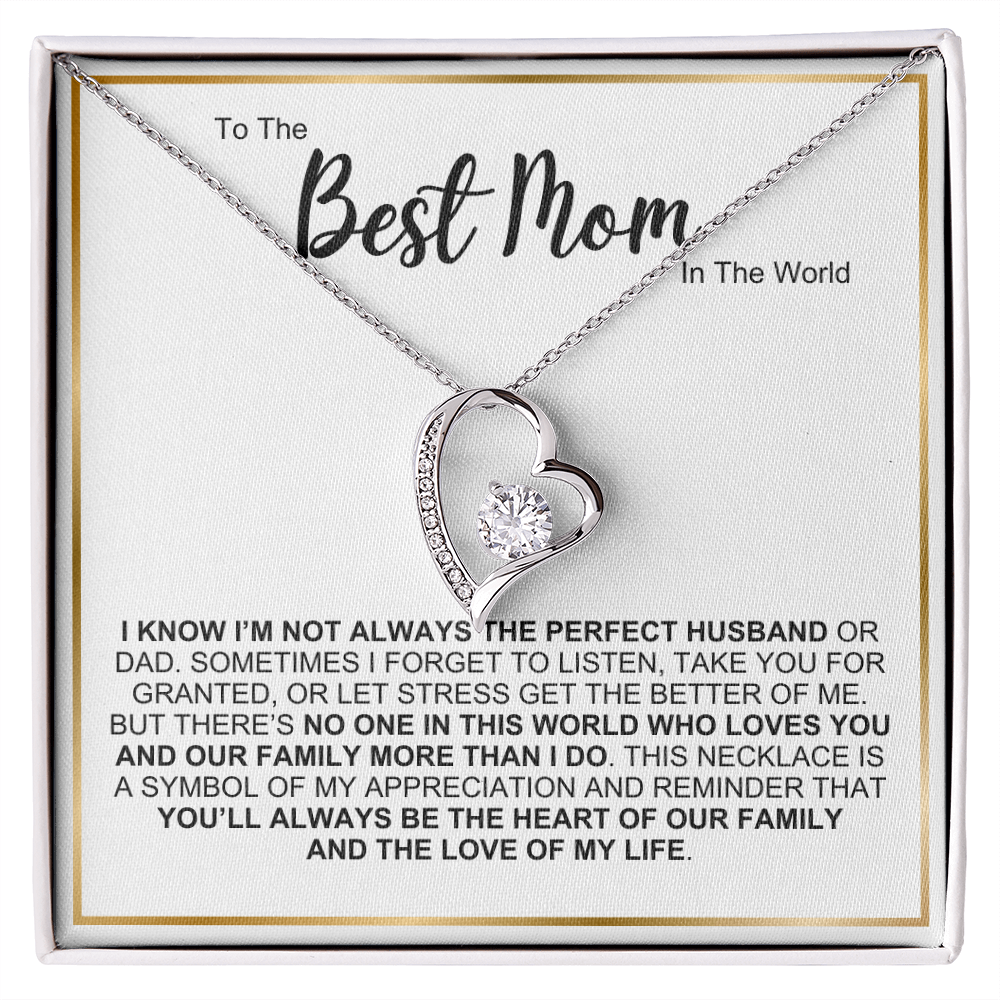 To The Best Mom In The World Forever Love Necklace