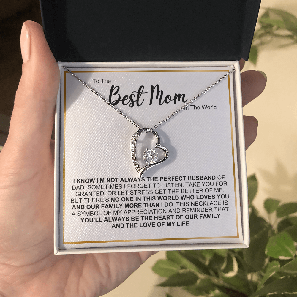To The Best Mom In The World Forever Love Necklace