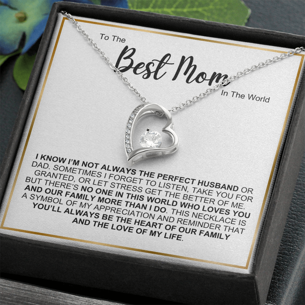 To The Best Mom In The World Forever Love Necklace