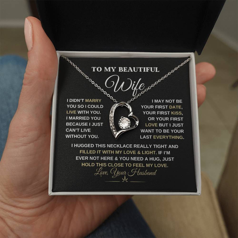 To My Beautiful Wife Forever Love Necklace