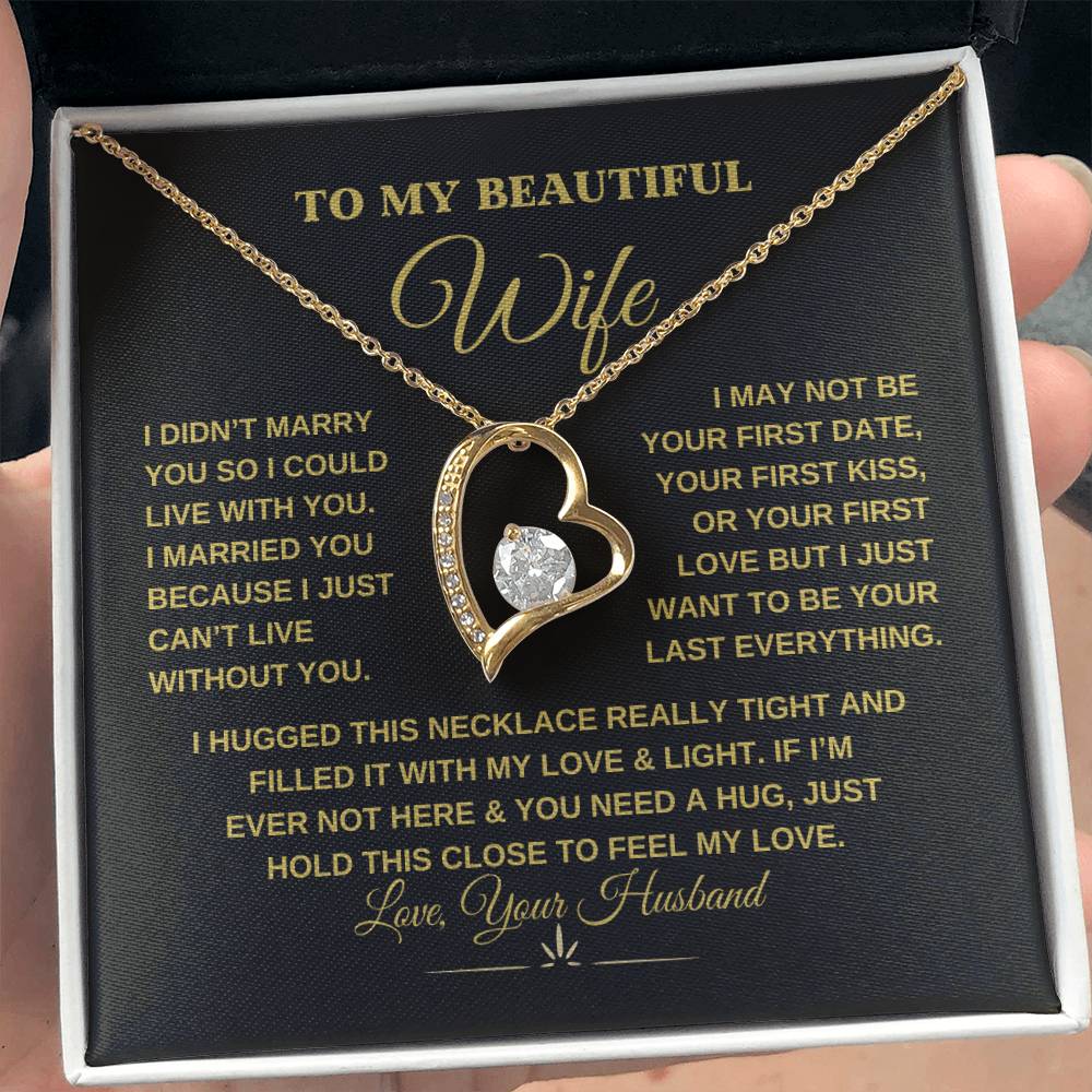 To My Beautiful Wife Forever Love Necklace