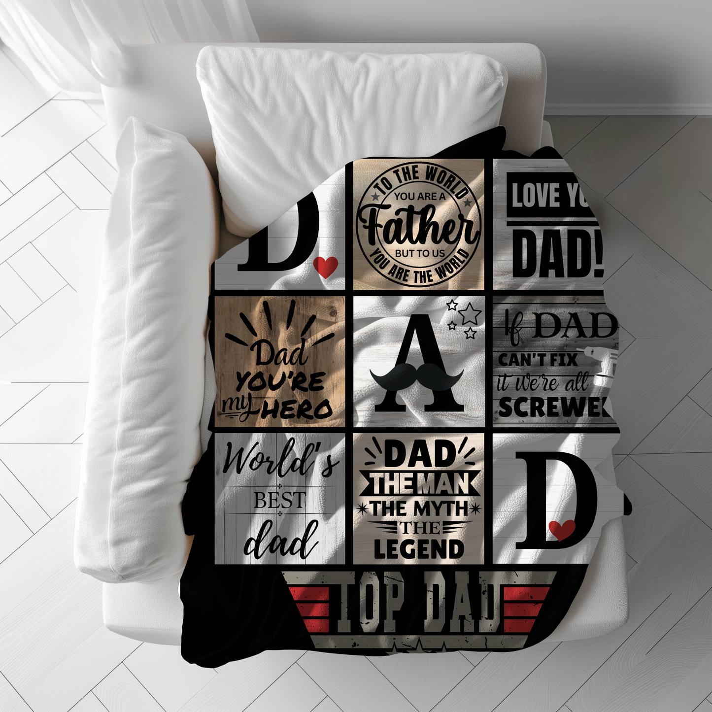 Top Dad | Fleece | Sherpa Blanket