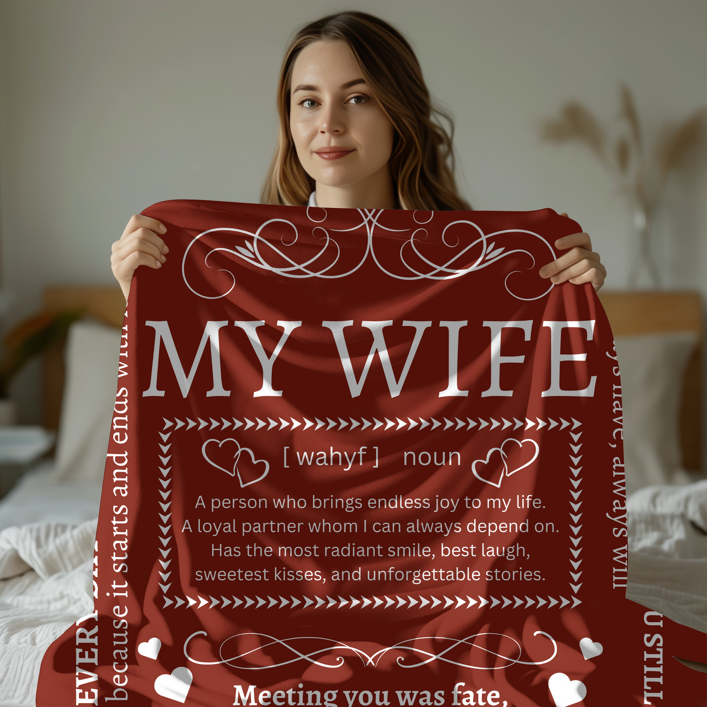 My Wife The Day I Met You I Found My Missing Piece Fleece | Sherpa Blanket