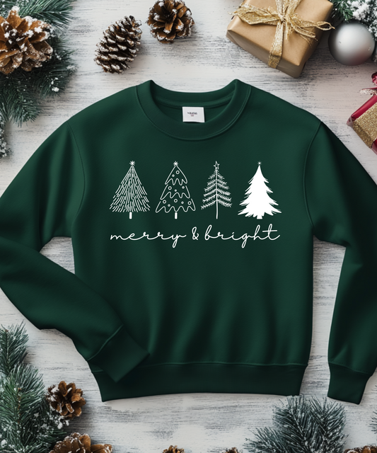 Merry & Bright Tree Holiday Sweater