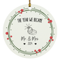The Year We Became Mr & Mrs Green & Red Ornament