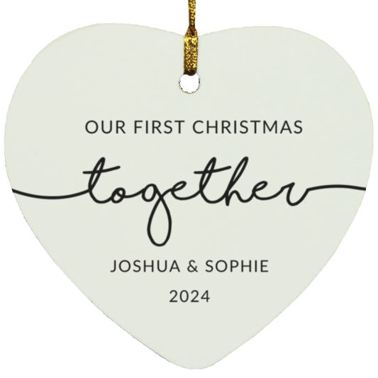 Our First Christmas Together Heart Ornament