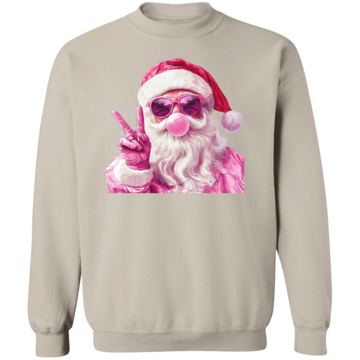 Pink Santa Claus Bubble Sweater