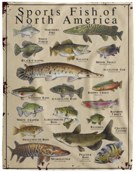 Sports Fish of North America Blanket | Mug