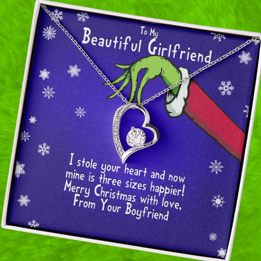 To My Girlfriend Heart Necklace Gift Set