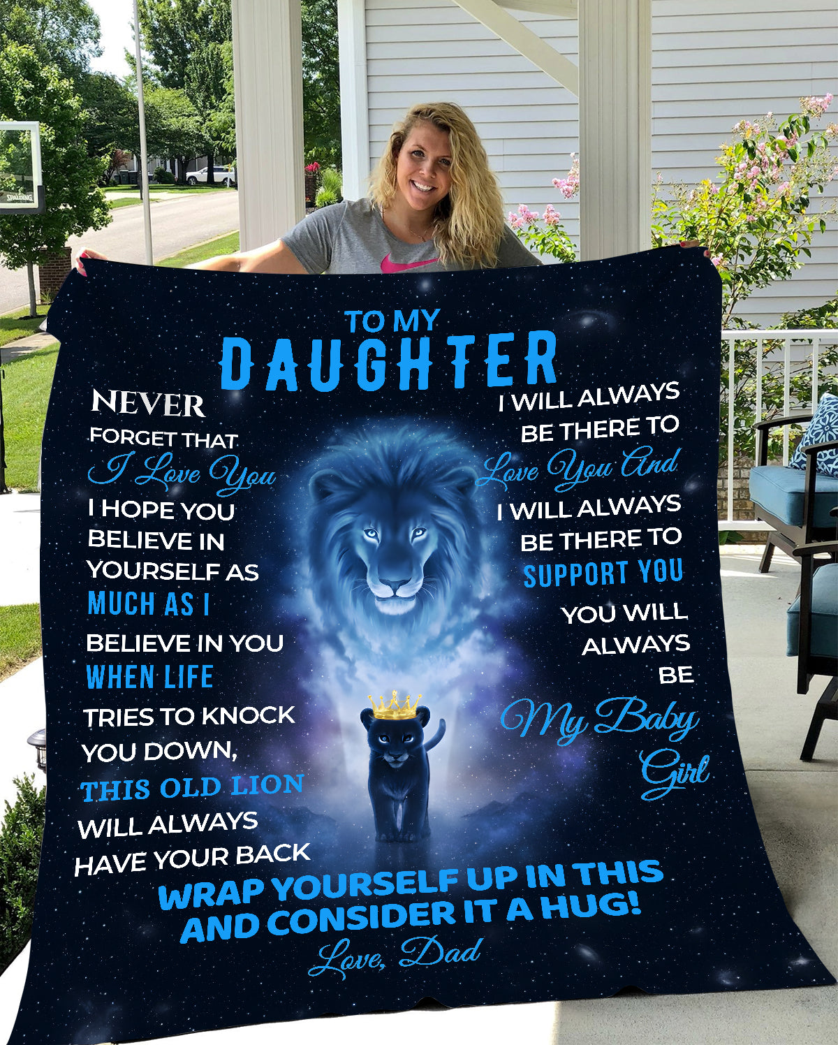 To My Daughter, Never Forget That I Love You Blanket From Dad