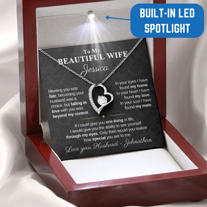 To My Beautiful Wife - Personalized Necklace W1