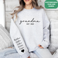 Personalized Grandma Sweatshirt Est Year with Grandkids Names on Sleeve, Christmas Gift, New Grandma Sweater, Mothers Day Gift, Birthday Gift