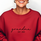 Personalized Grandma Sweatshirt Est Year with Grandkids Names on Sleeve, Christmas Gift, New Grandma Sweater, Mothers Day Gift, Birthday Gift