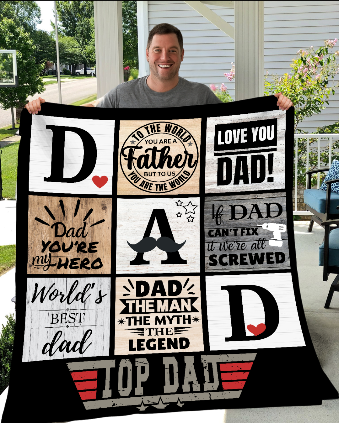 Top Dad | Fleece | Sherpa Blanket