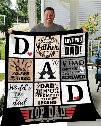 Top Dad | Fleece | Sherpa Blanket