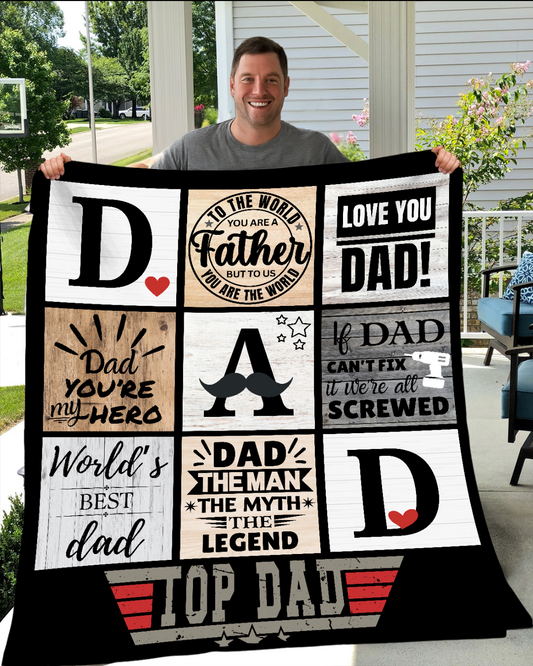 Top Dad | Fleece | Sherpa Blanket