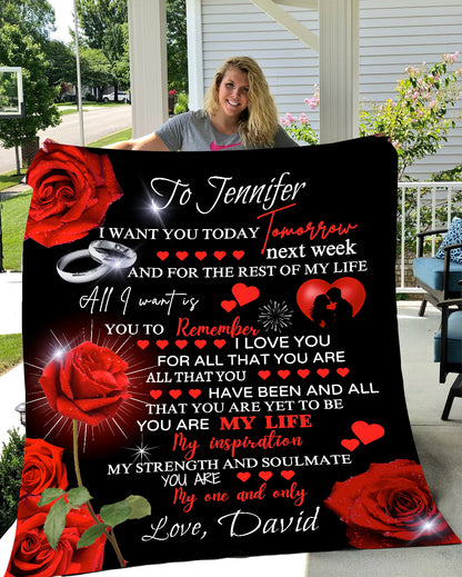 Personalized You Are My Life Fleece | Sherpa Blanket