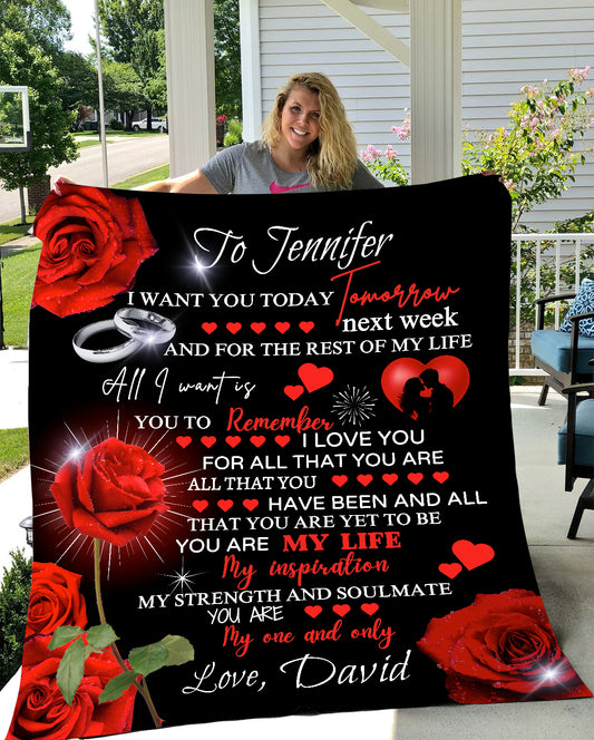 Personalized You Are My Life Fleece | Sherpa Blanket