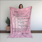 To My Daughter Butterflies Cozy Fleece Blanket