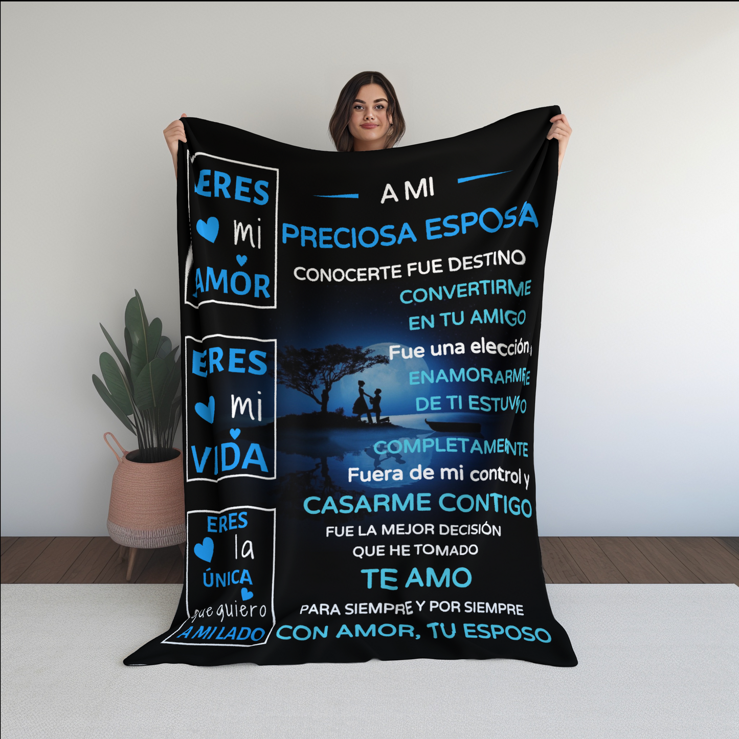 A Mi Preciosa Esposa | Conocerte Fue Destino | Fleece | Sherpa Blanket