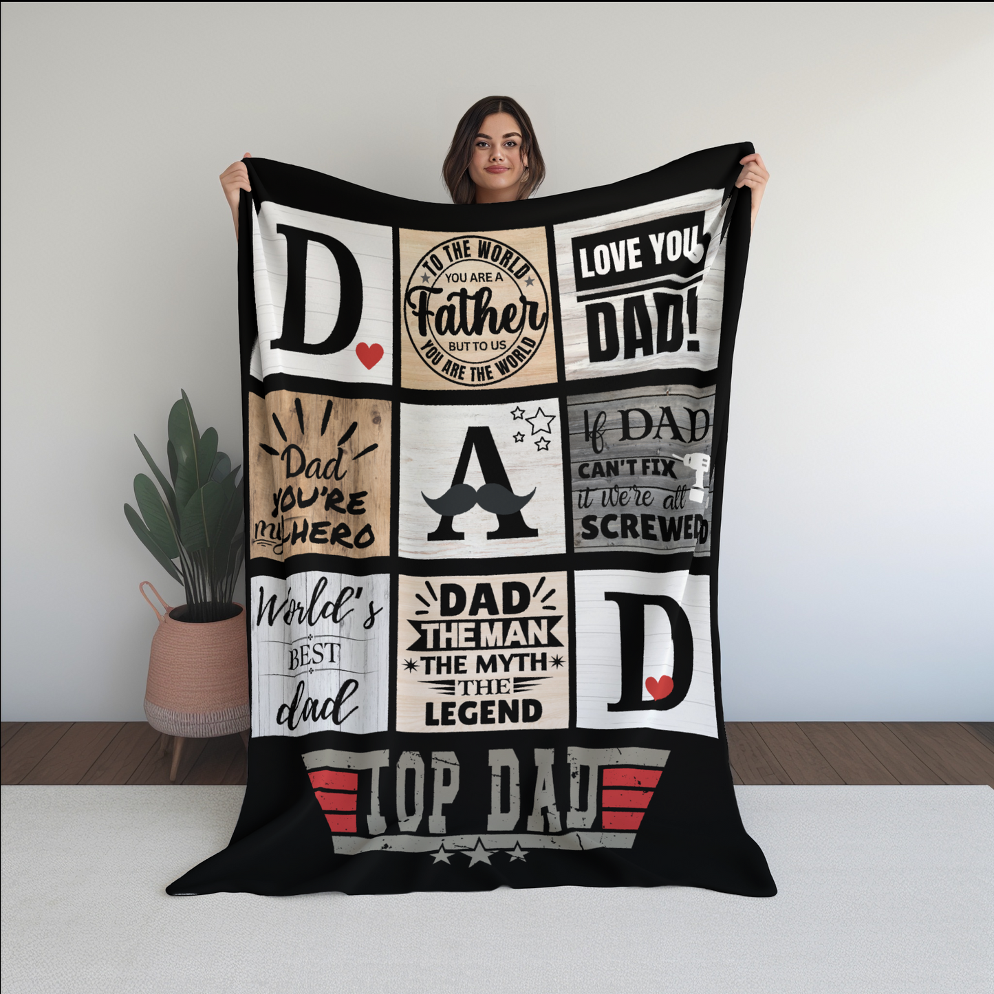 Top Dad | Fleece | Sherpa Blanket