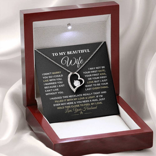 To My Beautiful Wife Forever Love Necklace