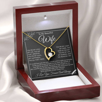 To My Beautiful Wife, My Love, My Life Necklace
