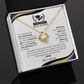 Personalized Graduation Gift "New Adventures That Lie Ahead" Love Knot Necklace