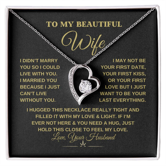 To My Beautiful Wife Forever Love Necklace