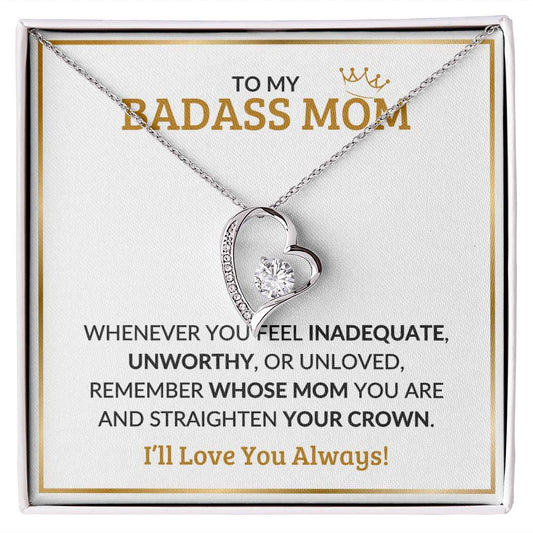 To My Badass Mom Forever Love Necklace | Perfect Christmas Birthday Gift