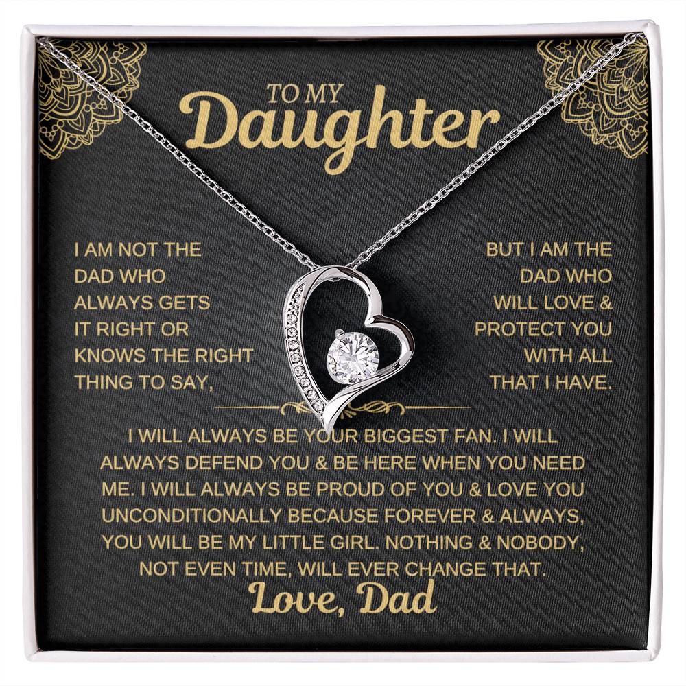 To My Daughter, Love Dad Necklace