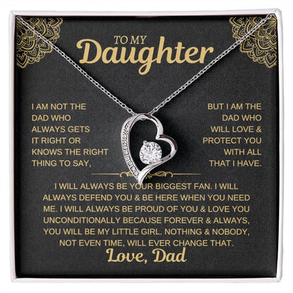 To My Daughter, Love Dad Necklace