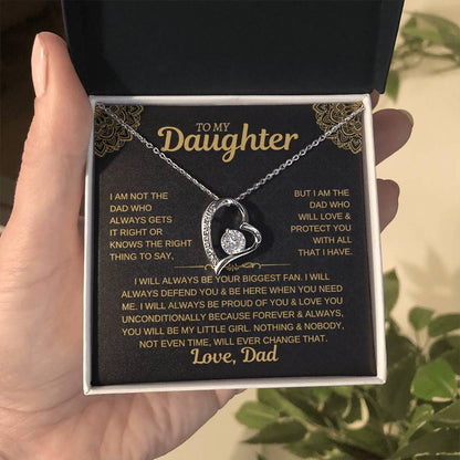 To My Daughter, Love Dad Necklace
