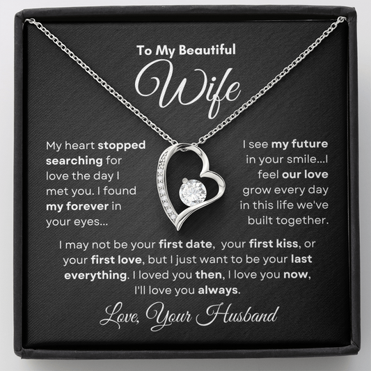 To My Beautiful Wife I'll Love You Always | Forever Love Necklace B