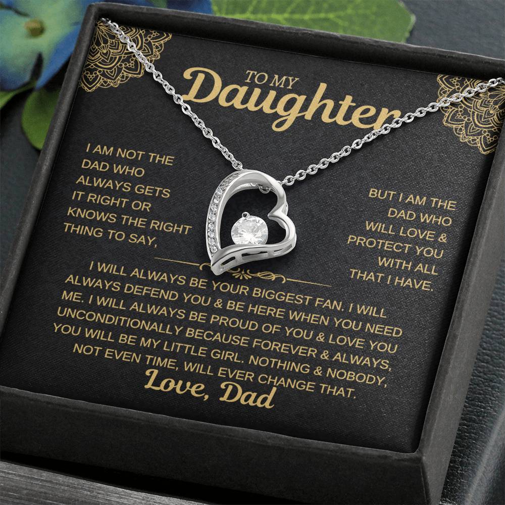To My Daughter, Love Dad Necklace
