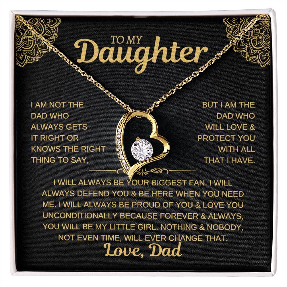 To My Daughter, Love Dad Necklace