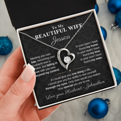 To My Beautiful Wife - Personalized Necklace W1