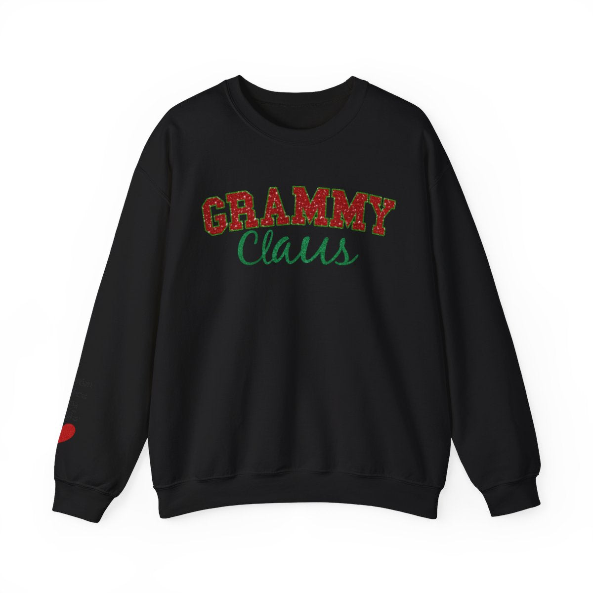 Personalized Grammy Claus With Grandkids Names Sweatshirt